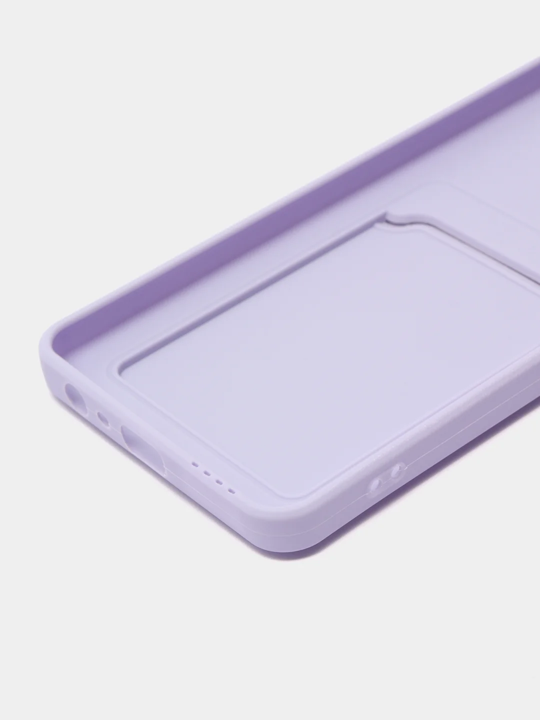 Лавандовый силиконовый чехол для Realme C55 4G, Реалми С55 4 Джи, c отсеком для карт