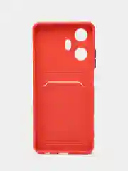 Коралловый силиконовый чехол для Realme C55 4G, Реалми С55 4 Джи, c отсеком для карт