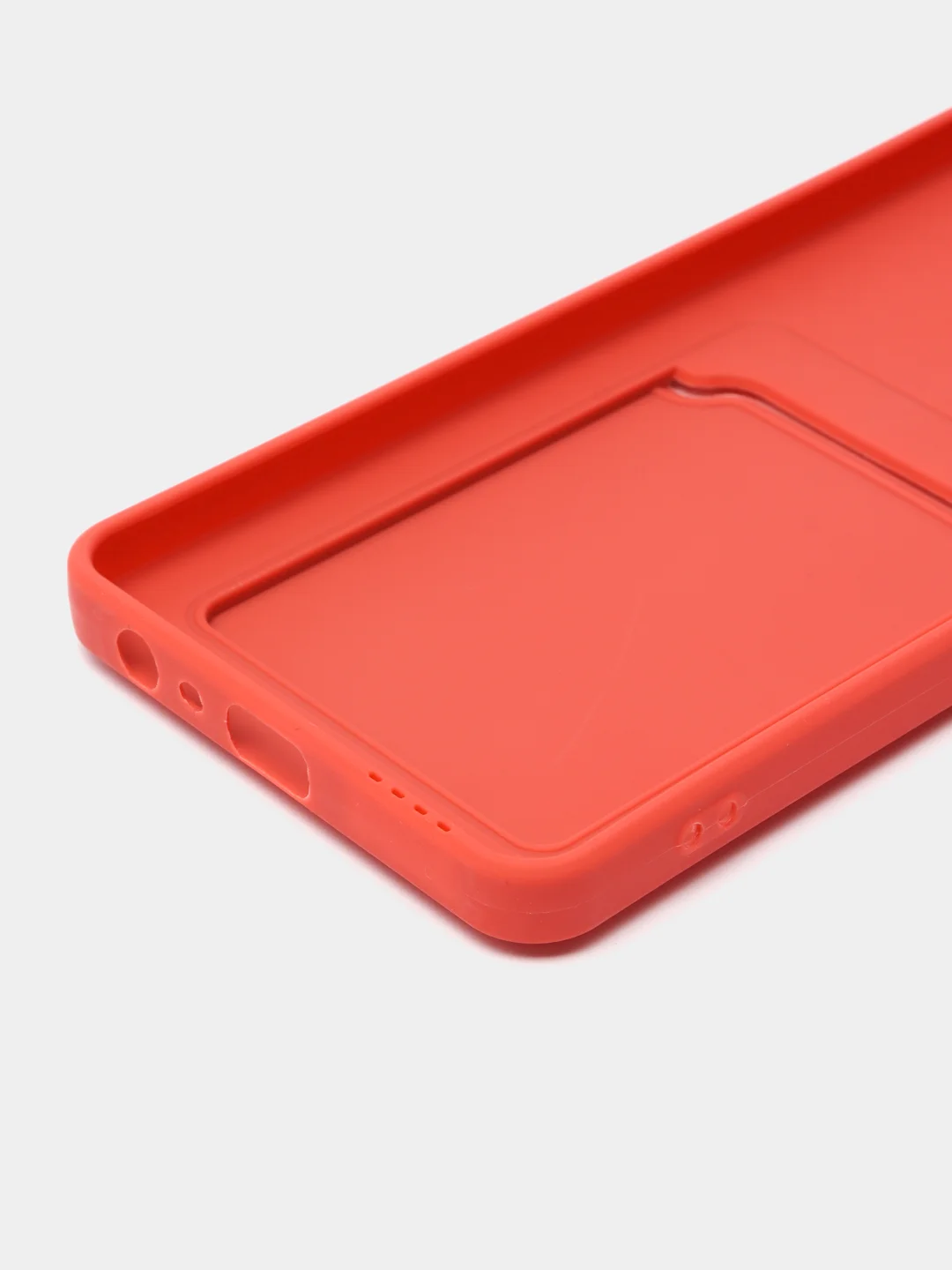 Коралловый силиконовый чехол для Realme C55 4G, Реалми С55 4 Джи, c отсеком для карт