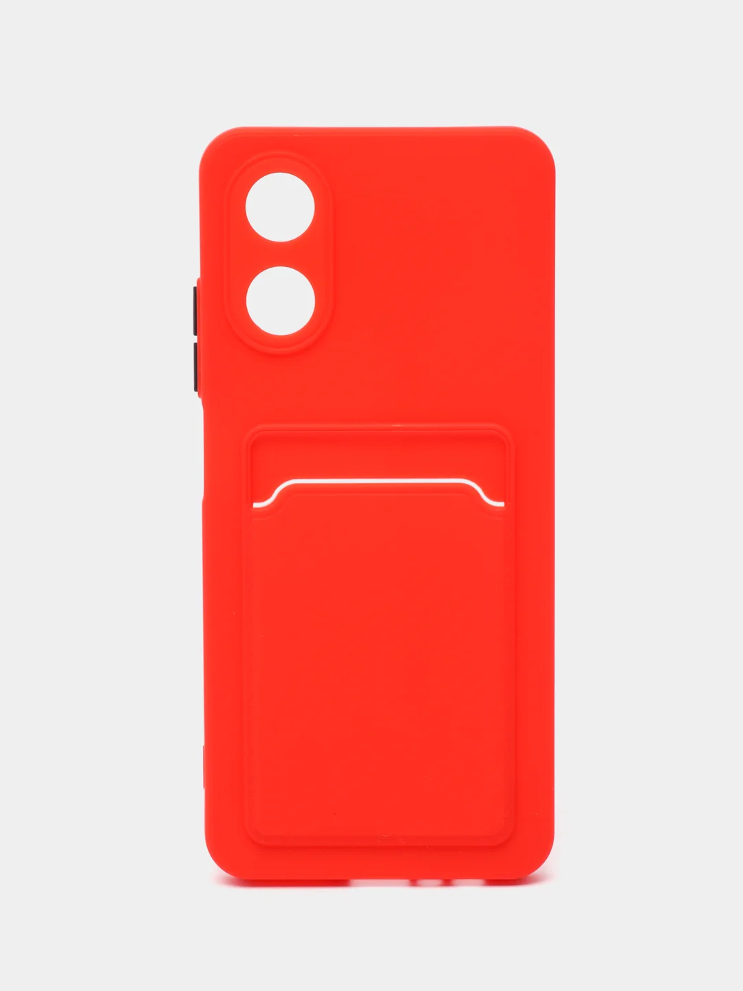 Красный чехол для OPPO A17 / A17K (Оппо А17 / 17К), силиконовый, прозрачный