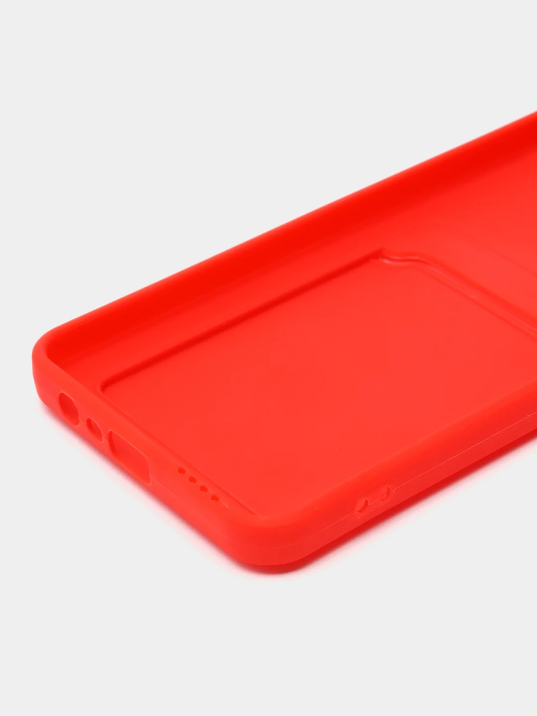 Красный чехол для OPPO A17 / A17K (Оппо А17 / 17К), силиконовый, прозрачный