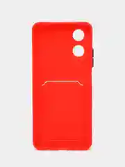 Красный чехол для OPPO A17 / A17K (Оппо А17 / 17К), силиконовый, прозрачный