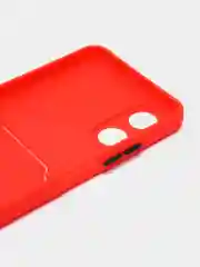 Красный чехол для OPPO A17 / A17K (Оппо А17 / 17К), силиконовый, прозрачный