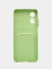 Зеленый чехол для Oppo A17 / A17K, Оппо А17 / 17К, силиконовый