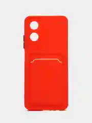 Красный чехол для Oppo A17 / A17K, Оппо А17 / 17К, силиконовый