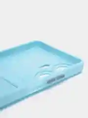 Голубой силиконовый чехол для Realme C55 4G, Реалми С55 4 Джи, c отсеком для карт