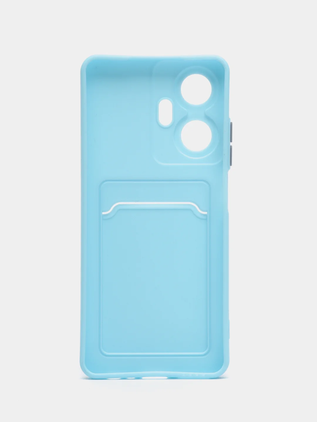 Голубой силиконовый чехол для Realme C55 4G, Реалми С55 4 Джи, c отсеком для карт