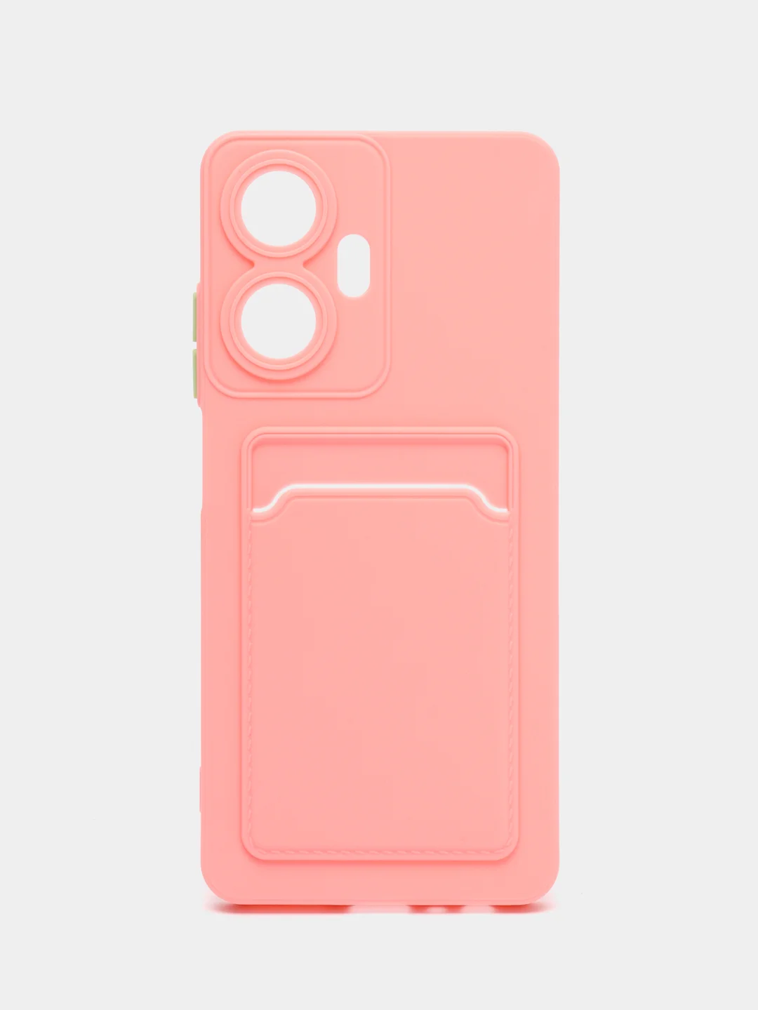 Пудровый силиконовый чехол для Realme C55 4G, Реалми С55 4 Джи, c отсеком для карт