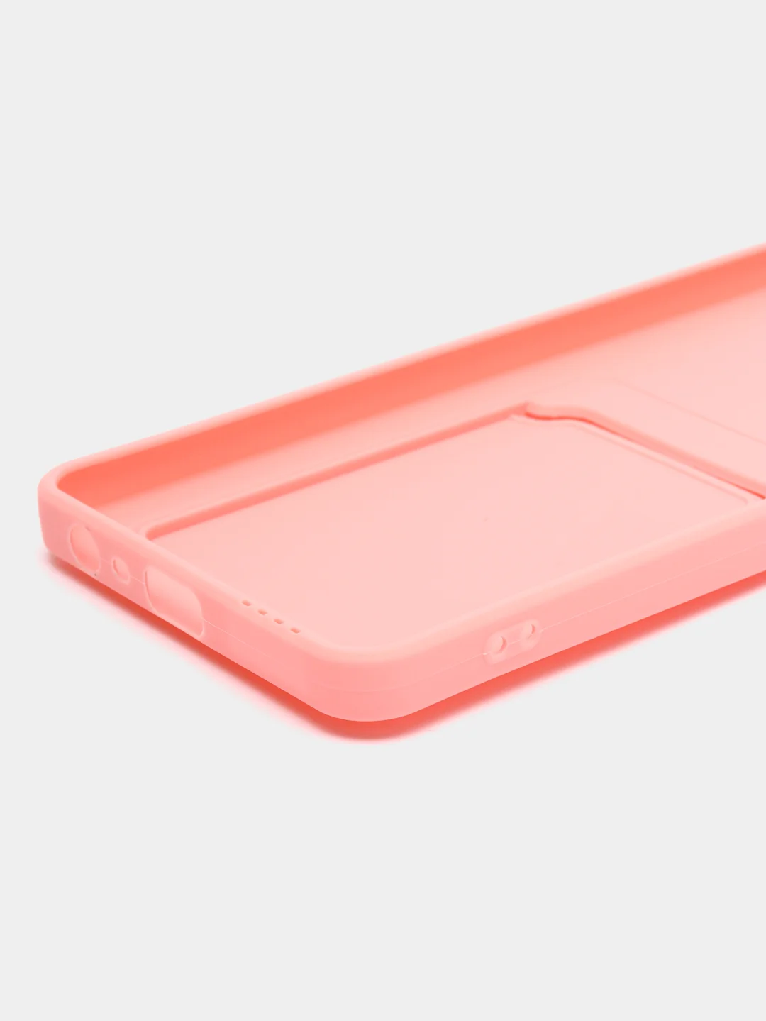 Пудровый силиконовый чехол для Realme C55 4G, Реалми С55 4 Джи, c отсеком для карт
