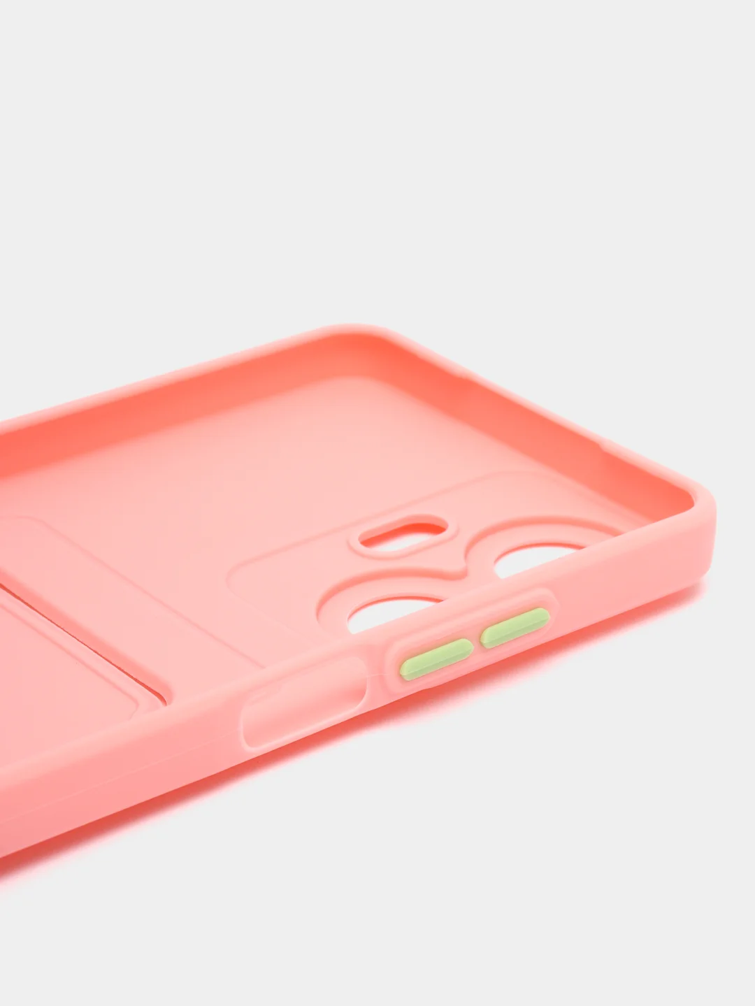 Пудровый силиконовый чехол для Realme C55 4G, Реалми С55 4 Джи, c отсеком для карт