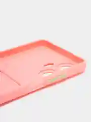Пудровый силиконовый чехол для Realme C55 4G, Реалми С55 4 Джи, c отсеком для карт