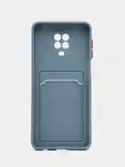 Синий меланж силиконовый чехол для Xiaomi Redmi Note 9S, Note 9 Pro, Note 9 Pro Max (Рэдми Нот 9с)