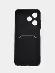 Черный чехол для Infinix Hot 30 Play ( Инфиникс Хот 30 плей ), силиконовый, с защитой камеры