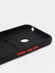 Черный силиконовый чехол для Itel A48 (Ител А48), с карманом для карт