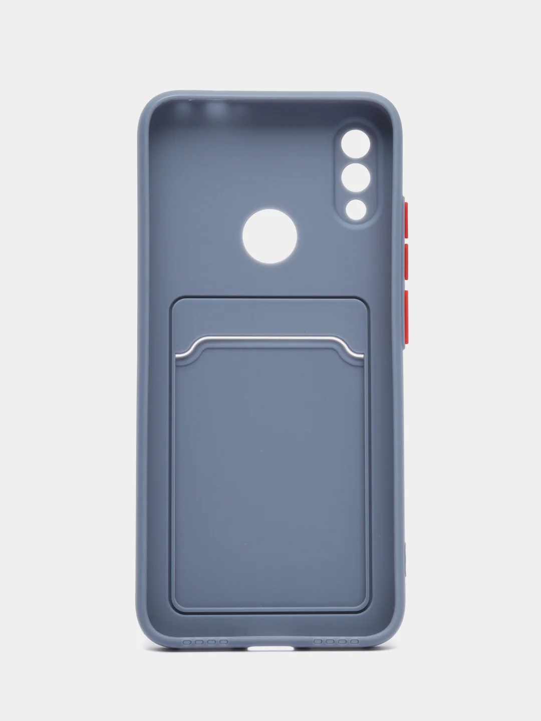Синий меланж силиконовый чехол для Xiaomi Redmi Note 7 (Сяоми Нот 7), с карманом для карт