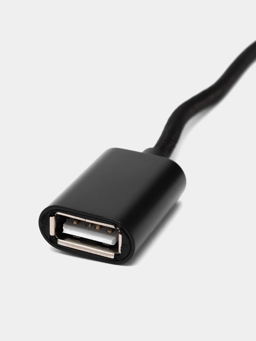 Черный переходник с Micro на USB, с проводом ОТГ, адаптер OTG