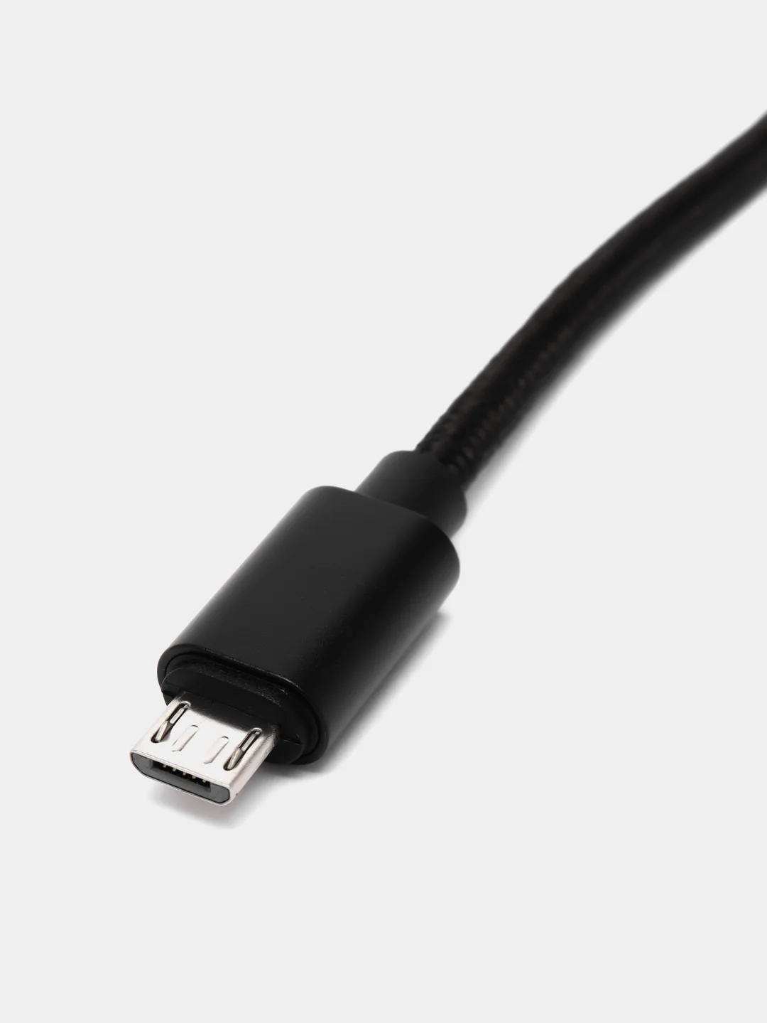 Черный переходник с Micro на USB, с проводом ОТГ, адаптер OTG