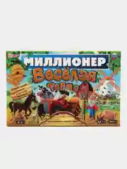 Настольная бизнес-игра "Миллионер. Веселая Ферма", семейная экономическая игра, монополия, 6+
