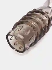 Черный насадка на член для дополнительной стимуляции, ребристая