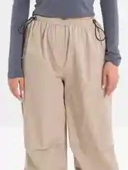 Бежевый брюки крой Cargo Parachute