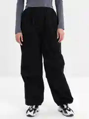 Черный брюки крой Cargo Parachute