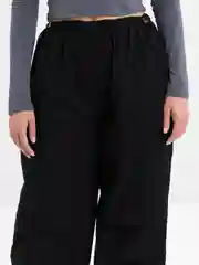 Черный брюки крой Cargo Parachute