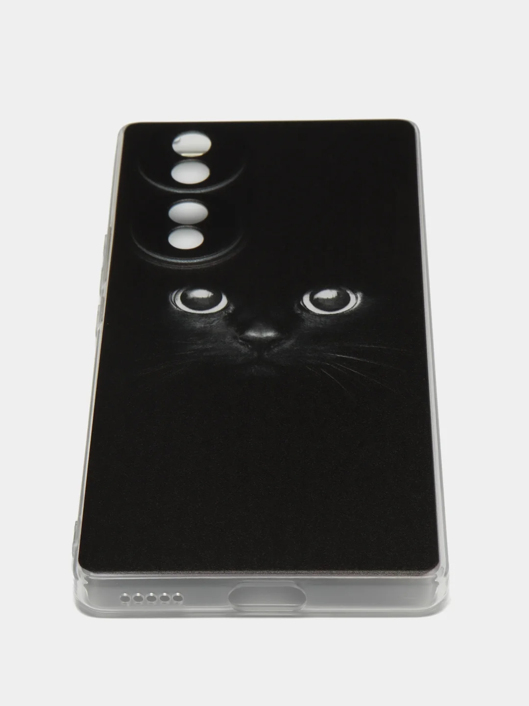 Шоколадный силиконовый чехол на Honor 70 / Хонор 70 прозрачный, с рисунком, защита камеры