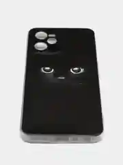 Шоколадный силиконовый чехол на Realme C35 / Реалми С35 прозрачный, с рисунком, защита камеры