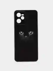 Шоколадный силиконовый чехол на Realme C35 / Реалми С35 прозрачный, с рисунком, защита камеры