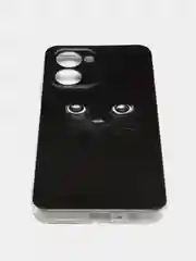 Шоколадный силиконовый чехол на Realme C33 / Реалми С33 прозрачный, с рисунком, защита камеры