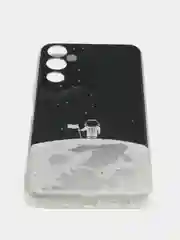Серебряный чехол на Tecno Pova Neo 2 / Текно Пова Нео 2 прозрачный, с рисунком, защита камеры