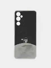 Серебряный чехол на Tecno Pova Neo 2 / Текно Пова Нео 2 прозрачный, с рисунком, защита камеры