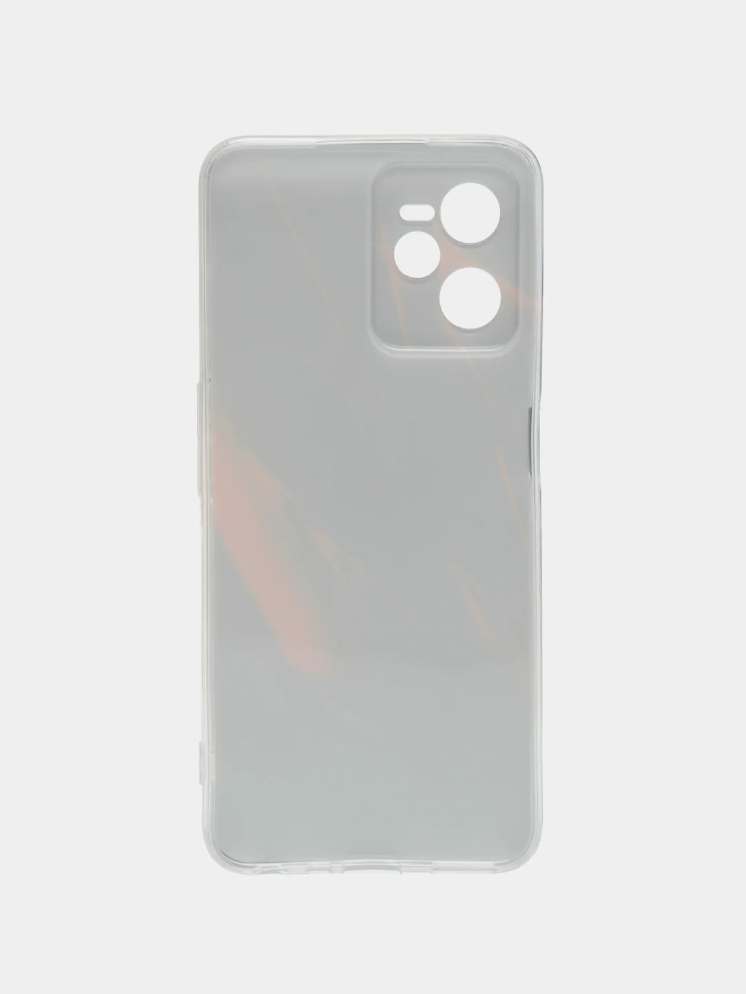 Красный силиконовый чехол на Realme C35 / Реалми С35 прозрачный, с рисунком, защита камеры