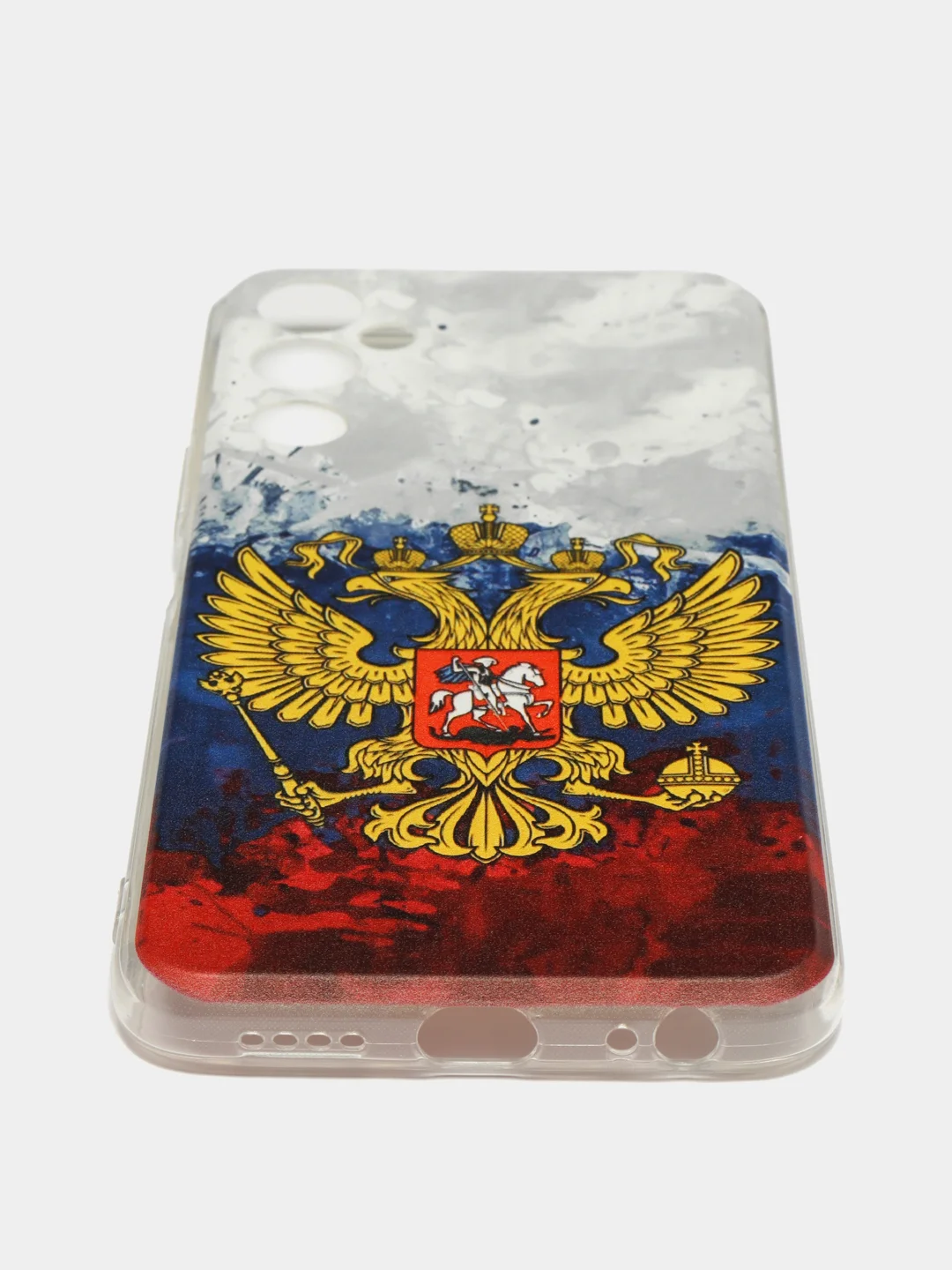 Синий чехол на Tecno Pova Neo 2 / Текно Пова Нео 2 прозрачный, с рисунком, защита камеры