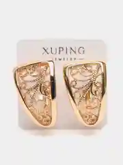 Бронзовый серьги с ажурным узором, классические женские серьги