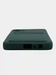Зеленый силиконовый чехол для Samsung Galaxy A04E / А04Е, цветной, с карманом для карт