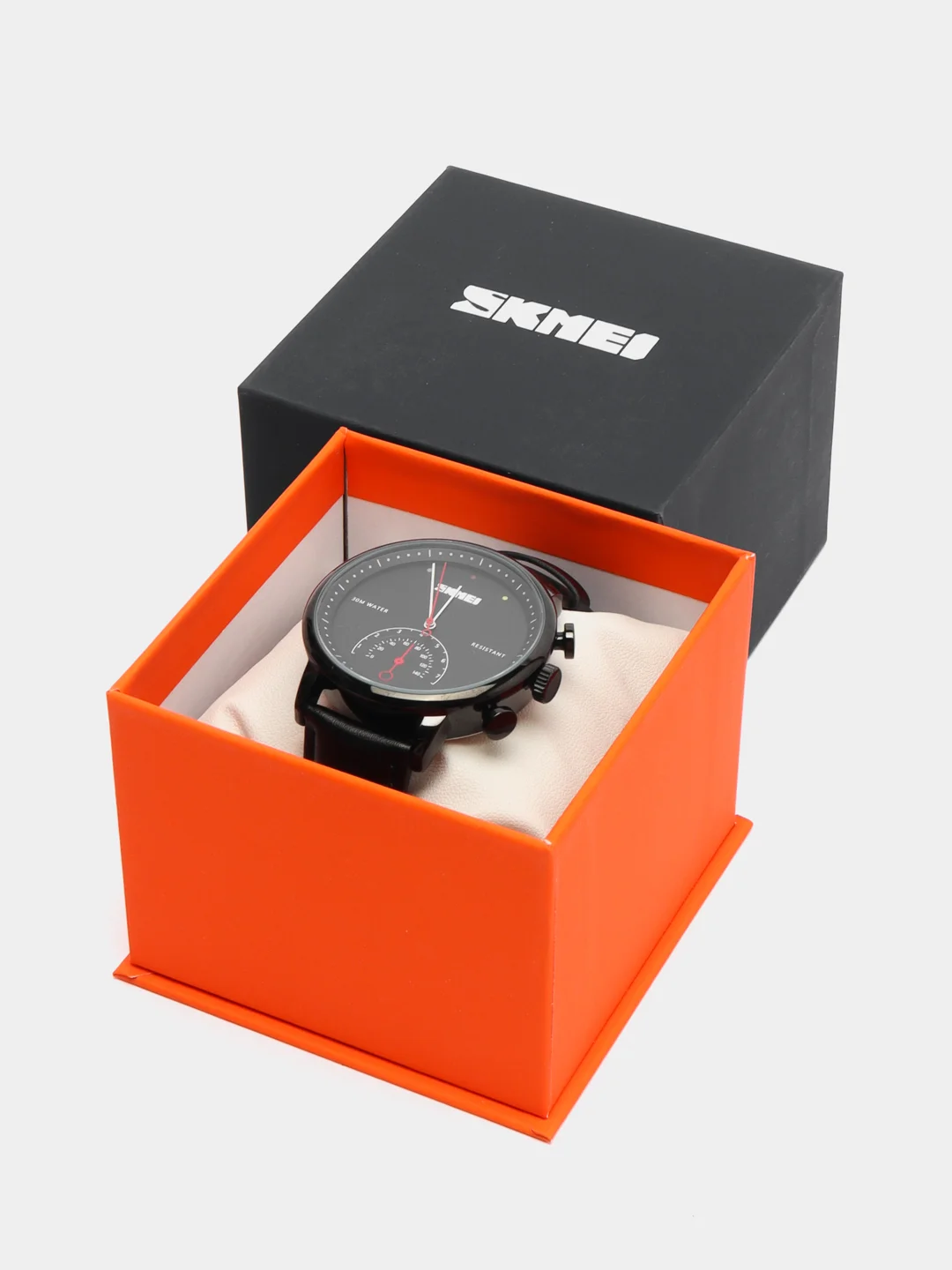 Серебряный мужские наручные часы Skmei 1399L в подарочной упаковке