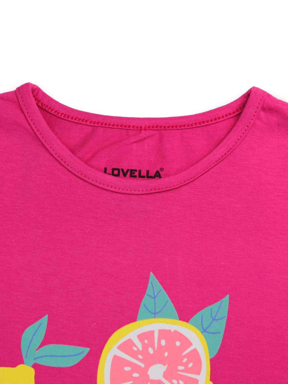 Фуксия комплект детский трикотажный для девочки, футболка и бриджи Lovella