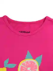 Фуксия комплект детский трикотажный для девочки, футболка и бриджи Lovella