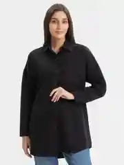 Черный рубашка женская с длинным рукавом