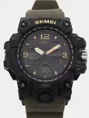 Зелёный хаки женские наручные часы Skmei 1327 в подарочной упаковке