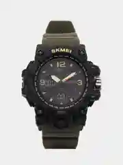 Зелёный хаки женские наручные часы Skmei 1327 в подарочной упаковке