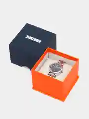Голубой женские наручные часы Skmei 9058CS-L с металлическим браслетом и календарем