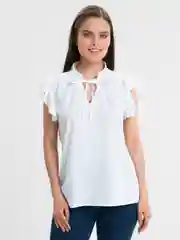 Белый рубашка с коротким рукавом