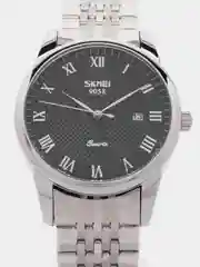 Черный мужские наручные часы Skmei 9058CS-G с календарем в подарочной упаковке