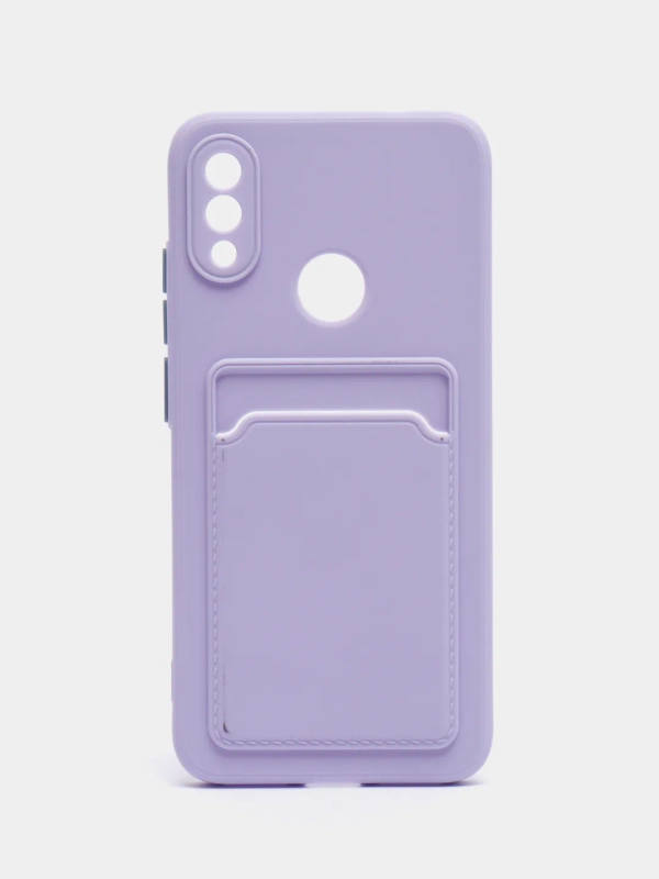 Силиконовый чехол для Xiaomi Redmi Note 7 (Сяоми Нот 7), с карманом для карт