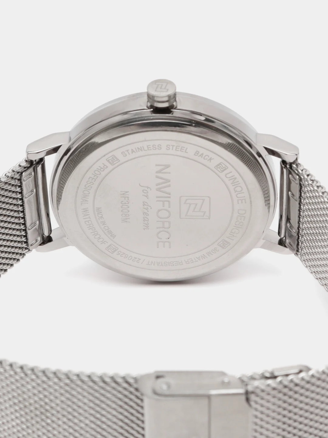 Серебряный часы наручные мужские NAVIFORCE 3008 М