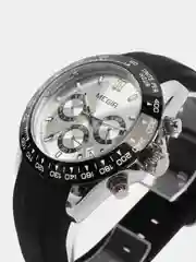 Серебряный часы наручные мужские MEGIR 8104 хронограф