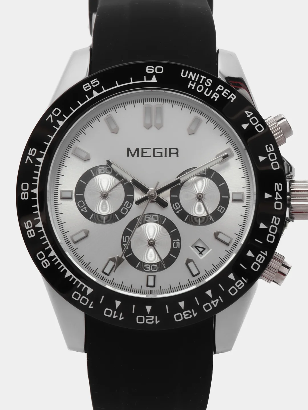 Серебряный часы наручные мужские MEGIR 8104 хронограф