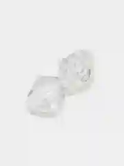 Белый бусины граненные, биконус